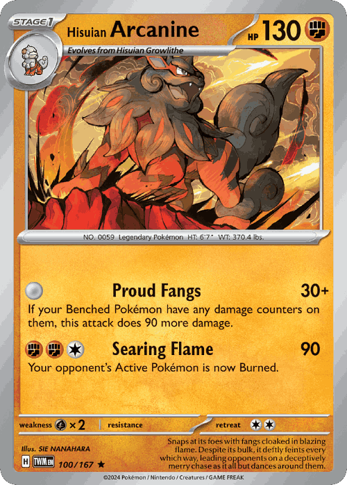 Hisuian Arcanine 100, Twilight Masquerade