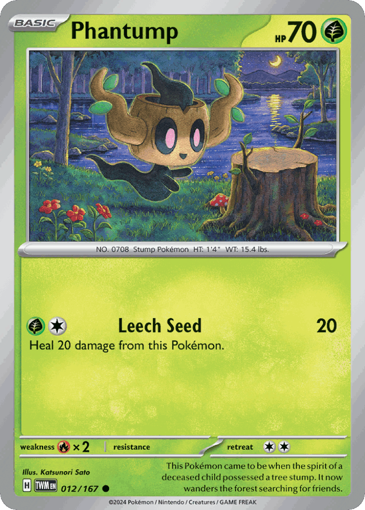 Phantump #12 from Twilight Masquerade - Common - Illustrated by Katsunori Sato