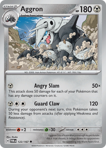 Aggron #122 from Twilight Masquerade - Uncommon - Illustrated by Dsuke