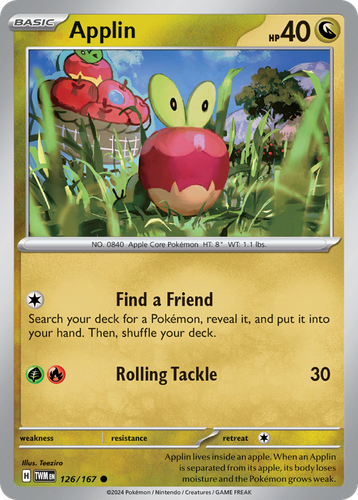Applin #126 from Twilight Masquerade - Common - Illustrated by Teeziro