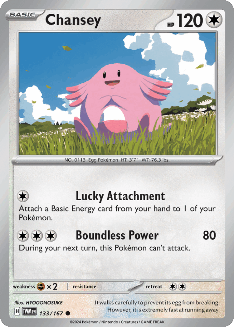 Chansey #133 from Twilight Masquerade - Common - Illustrated by HYOGONOSUKE