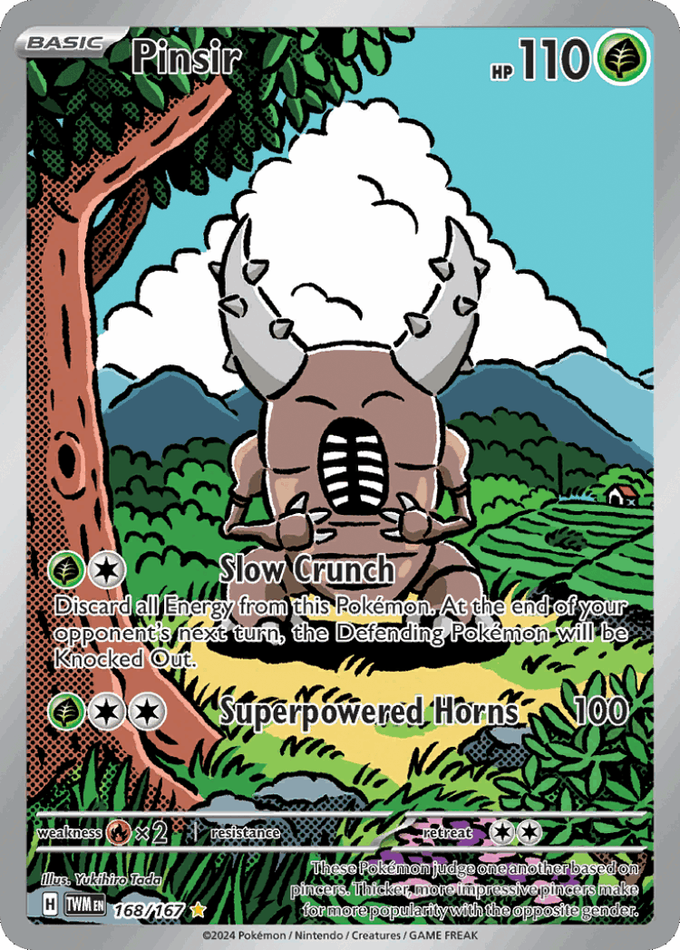 Pinsir #168 from Twilight Masquerade - Illustration Rare - Illustrated by Yukihiro Tada