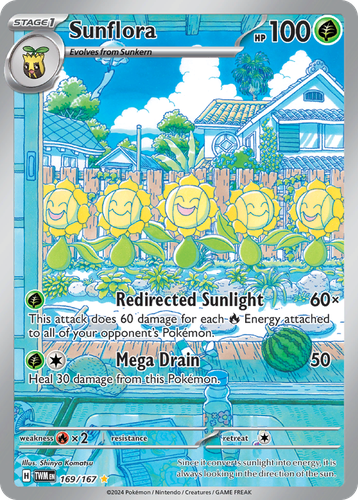 Sunflora #169 from Twilight Masquerade - Illustration Rare - Illustrated by Shinya Komatsu
