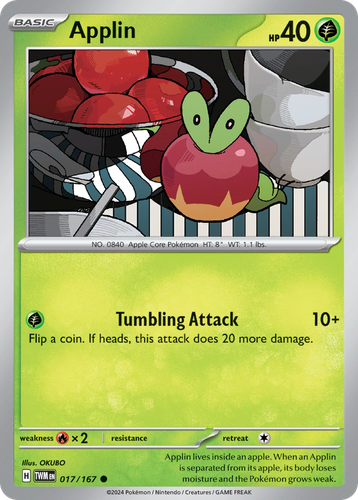 Applin #17 from Twilight Masquerade - Common - Illustrated by OKUBO