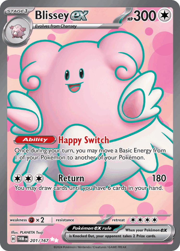 Blissey ex #201 from Twilight Masquerade - Ultra Rare - Illustrated by PLANETA Tsuji