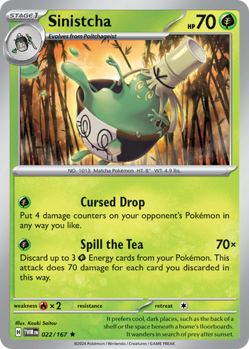 Sinistcha Pokémon TCG card art