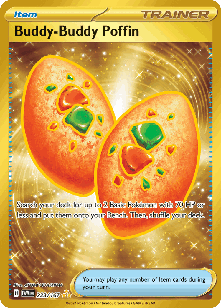 Buddy-Buddy Poffin #223 from Twilight Masquerade - Hyper Rare - Illustrated by AYUMI ODASHIMA