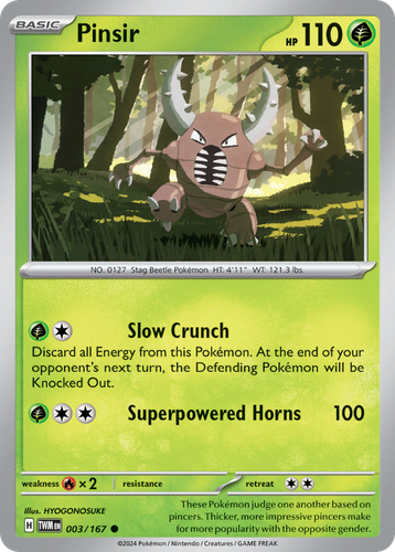 Pinsir Pokémon TCG card art