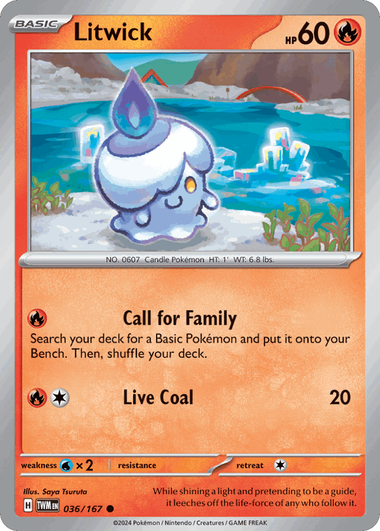 Litwick #36 from Twilight Masquerade - Common - Illustrated by Saya Tsuruta