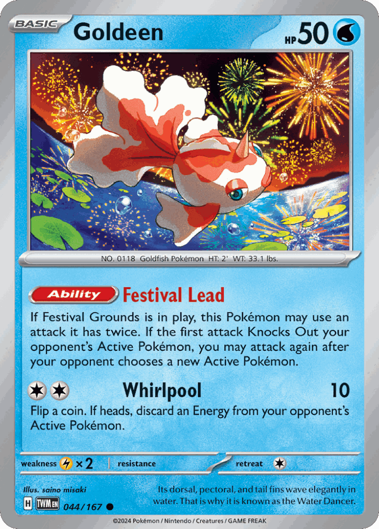 Goldeen #44 from Twilight Masquerade - Common - Illustrated by saino misaki