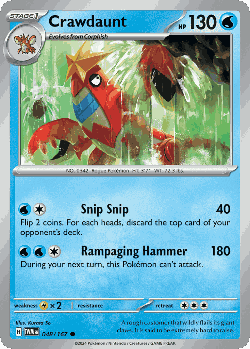 Crawdaunt 48, Twilight Masquerade