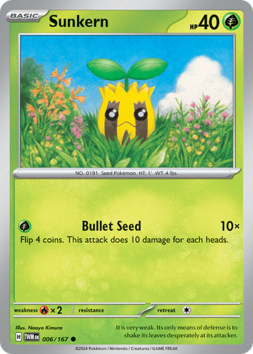 Sunkern Pokémon TCG card art