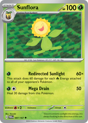Sunflora Pokémon TCG card art