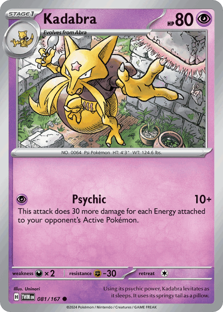 Kadabra #81 from Twilight Masquerade - Common - Illustrated by Uninori