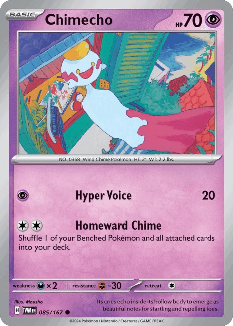 Chimecho #85 from Twilight Masquerade - Common - Illustrated by Mousho