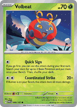 Volbeat Pokémon TCG card art