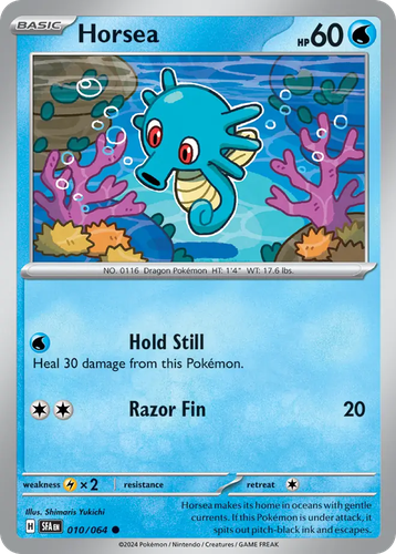 Horsea Pokémon TCG card art
