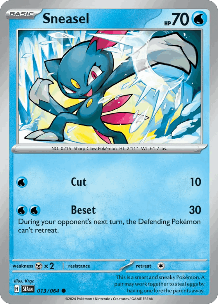 Sneasel #13 from Shrouded Fable - Common - Illustrated by Krgc