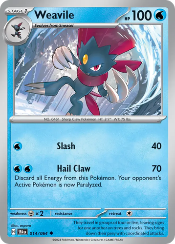 Weavile Pokémon TCG card art