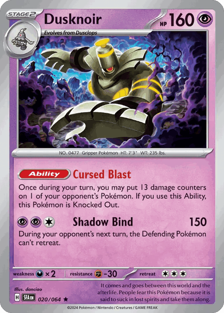Dusknoir #20 from Shrouded Fable - Rare - Illustrated by danciao