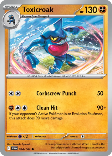 Toxicroak Pokémon TCG card art