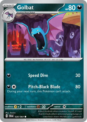 Golbat #28 from Shrouded Fable - Common - Illustrated by Teeziro