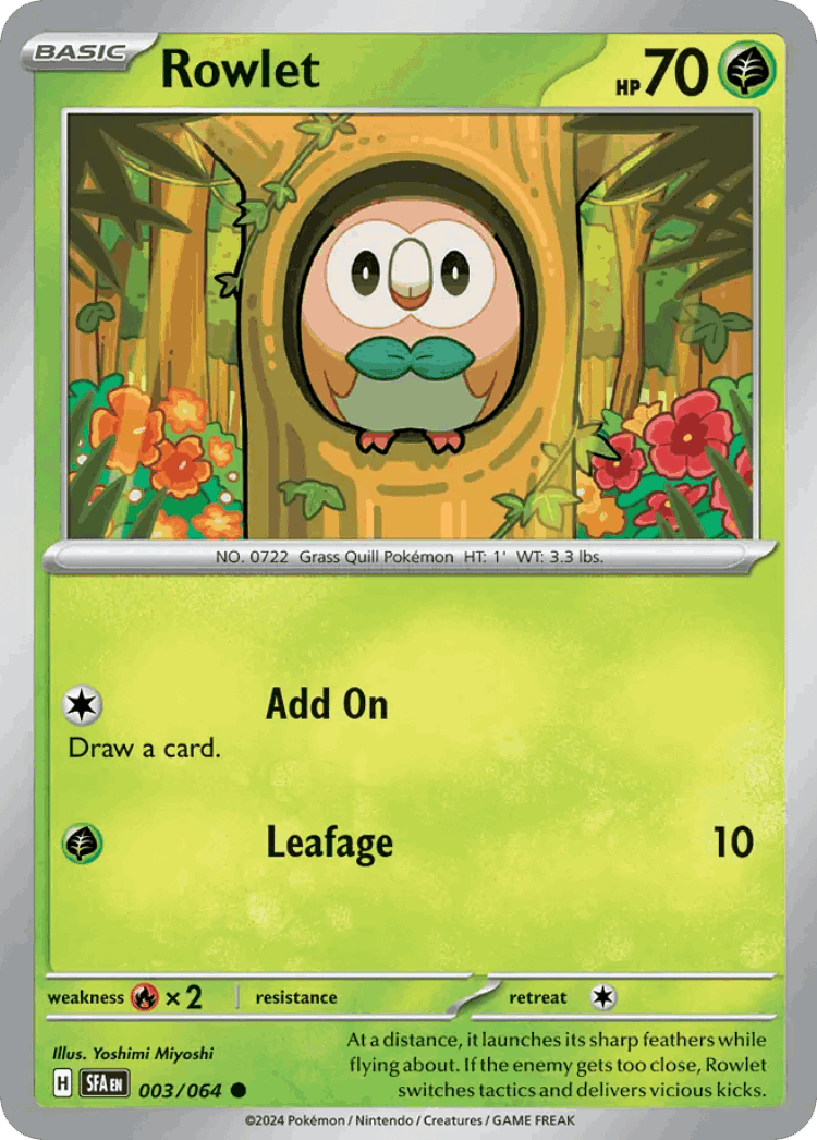 Rowlet #3 from Shrouded Fable - Common - Illustrated by Yoshimi Miyoshi