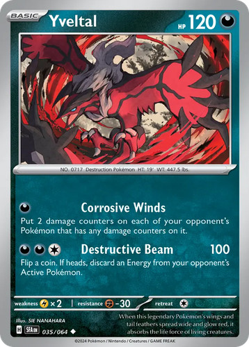 Yveltal #35 from Shrouded Fable - Uncommon - Illustrated by SIE NANAHARA