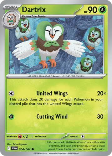 Dartrix Pokémon TCG card art