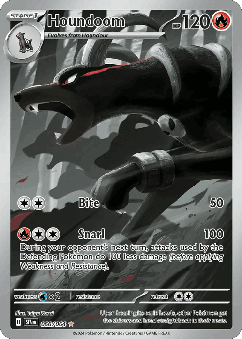 Houndoom #66 from Shrouded Fable - Illustration Rare - Illustrated by Taiga Kasai