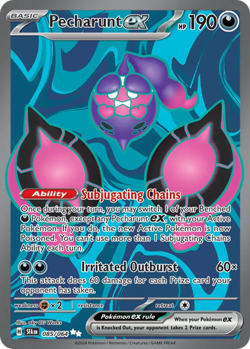 Pecharunt ex #85 from Shrouded Fable - Ultra Rare - Illustrated by aky CG Works