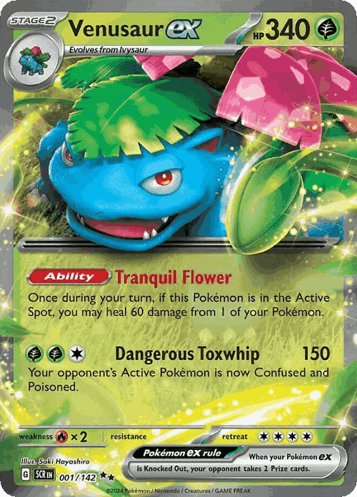 Venusaur ex #1 from Stellar Crown - Double Rare - Illustrated by Saki Hayashiro
