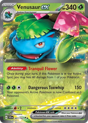Venusaur ex Pokémon TCG card art