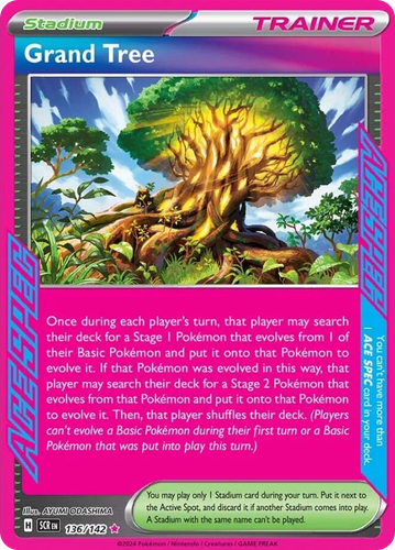 Grand Tree #136 from Stellar Crown - ACE SPEC Rare - Illustrated by AYUMI ODASHIMA