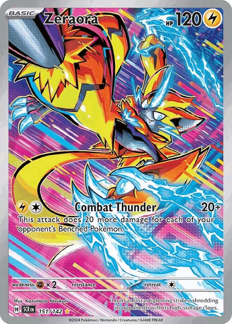 Zeraora #151 from Stellar Crown - Illustration Rare - Illustrated by Kazumasa Yasukuni