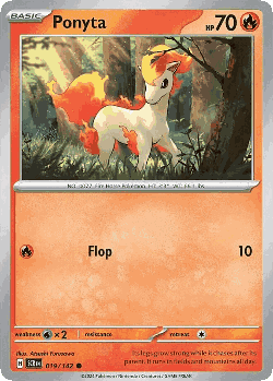 Ponyta Pokémon TCG card art