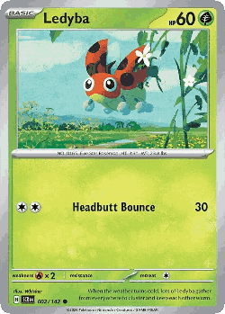 Ledyba Pokémon TCG card art