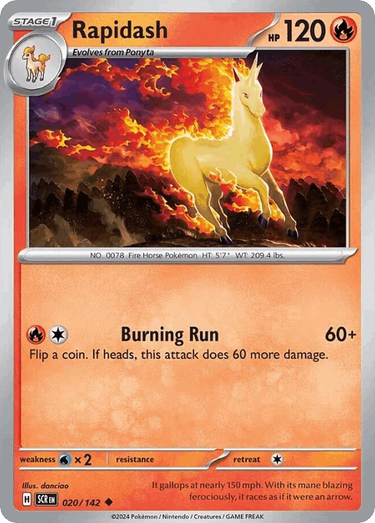Rapidash #20 from Stellar Crown - Uncommon - Illustrated by danciao