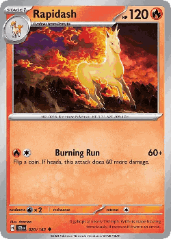 Rapidash Pokémon TCG card art
