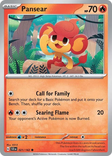 Pansear Pokémon TCG card art