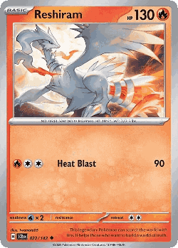 Reshiram Pokémon TCG card art