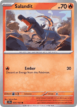 Salandit Pokémon TCG card art