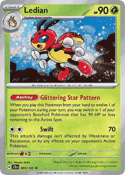 Ledian Pokémon TCG card art