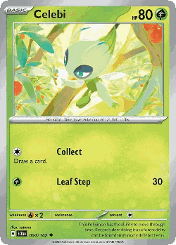 Celebi Pokémon TCG card art