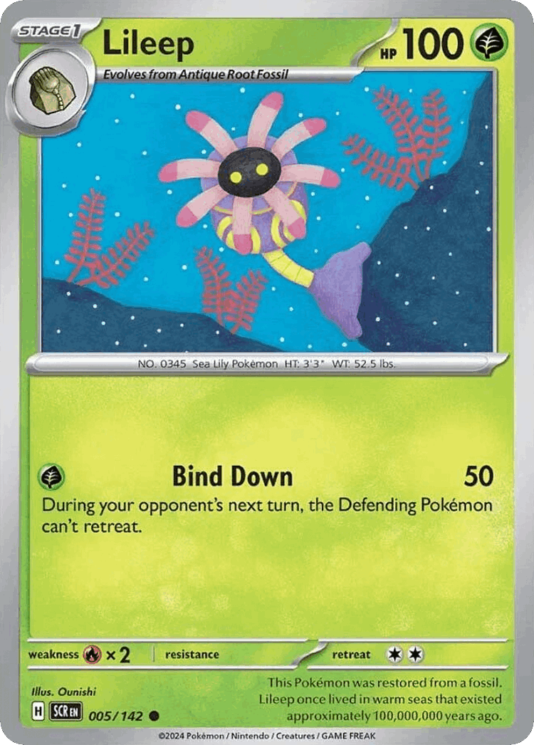 Lileep #5 from Stellar Crown - Common - Illustrated by Ounishi