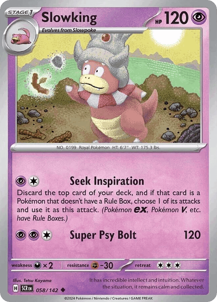 Slowking #58 from Stellar Crown - Uncommon - Illustrated by Tetsu Kayama