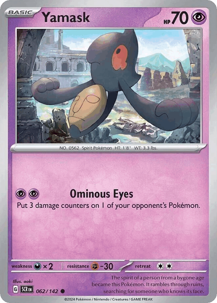 Yamask #62 from Stellar Crown - Common - Illustrated by aoki