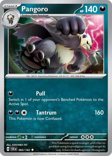 Pangoro #93 from Stellar Crown - Uncommon - Illustrated by KEIICHIRO ITO