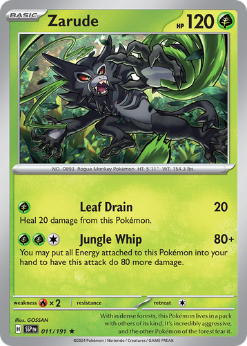 Zarude Pokémon TCG card art