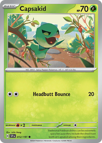Capsakid Pokémon TCG card art